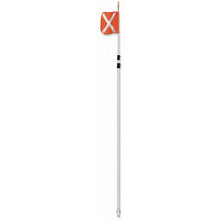 Load image into Gallery viewer, 8-15 FT TELESCOPING WHIP W/ 16&quot;X16&quot; ORANGE REFLECTIVE X FLAG