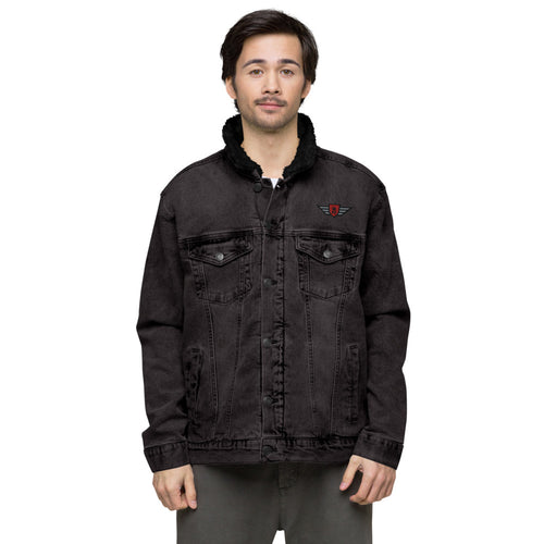 Racer Swag denim sherpa jacket
